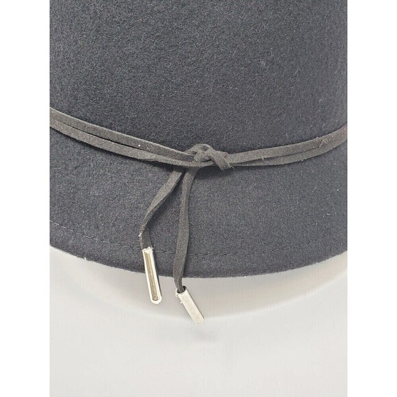 SCALA 100% WOOL BLACK CLOCHE BUCKET STYLE HAT WOMEN OS ADJUSTABLE - Picture 2 of 12